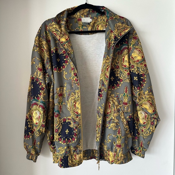 Gold gilded print windbreaker - Picture 9 of 11